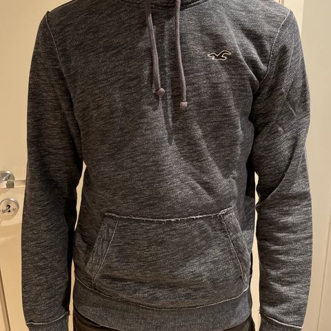 Hollister genser/ hoodie i mørk blå melert