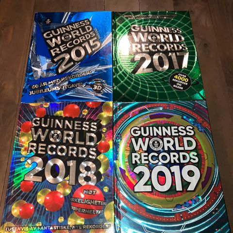 Guinness World Records bøker 2015 / 2017 / 2018 / 2019