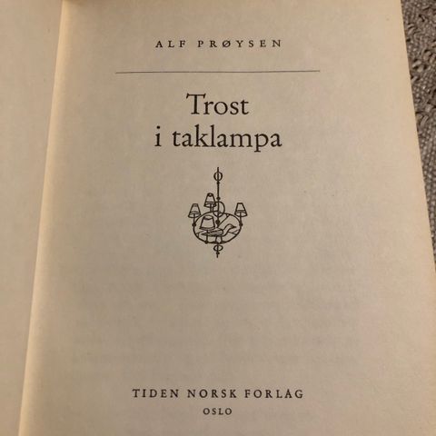 Alf Prøysen: Trost i taklampa