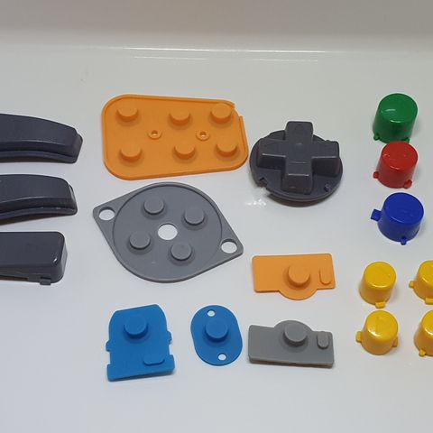 Originalt knappesett og silicone pads til Nintendo 64 håndkontroller (N64)