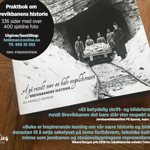 Prisbelønnet bok om Brevikbanen, Vestfoldbanen , Bratsbergbanen NY!