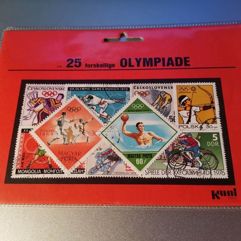 25 stk frimerker av Olympiiade