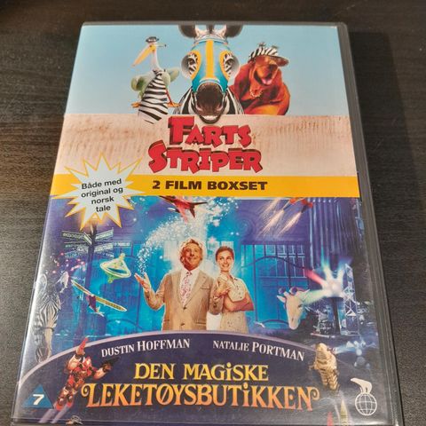 Farts striper og Den magiske leketøysbutikken. Dvd