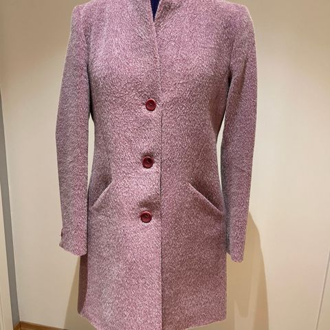 Riccovero cashet coat str 38 ullkåpe Rosa