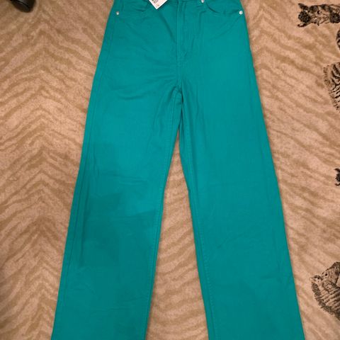 Ny jeans WIDE High Waist for jenter/kvinner str. 34/S til salg