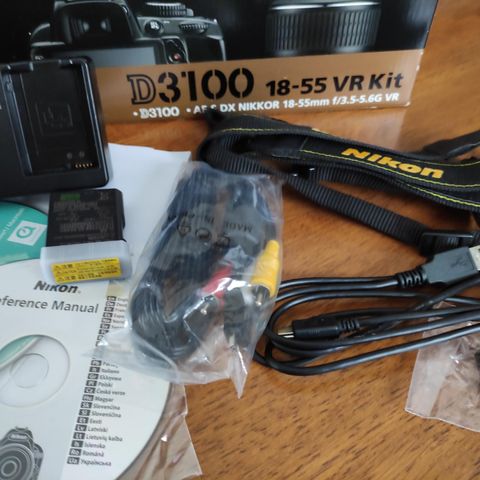 Nikon D 3100 18-55 VR system D3100 kr 1500 +frakt/ved henting