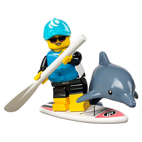 Lego minifigures series 21. Paddle surfer girl.