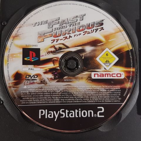 The Fast and the Furious PS2 Spill