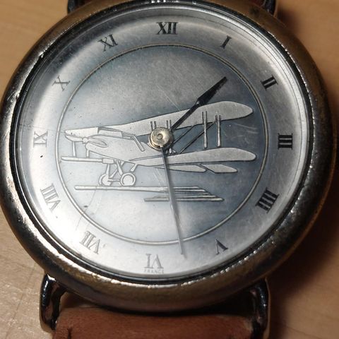 Armbåndsur klokke fra P. Lannier flymotiv ca. 1989