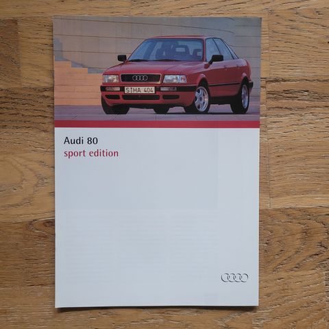 Brosjyre Audi 80 Sport Edition 1994