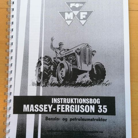 Massey Ferguson 35 instruksjonsbok.