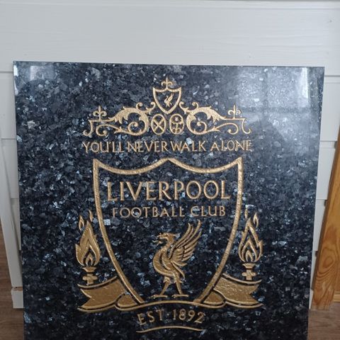 Flis med sandblåst Liverpool logo, størrelse 60x60