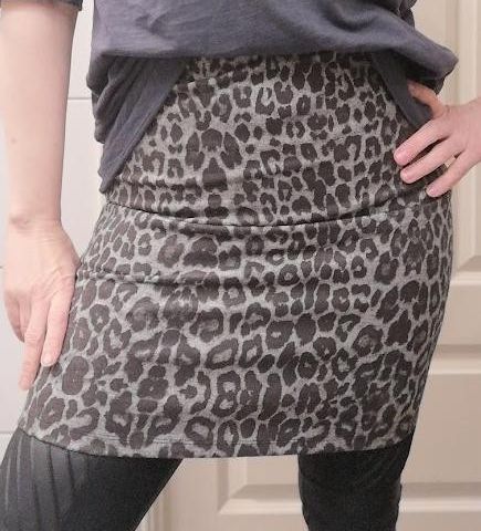 Haust Grey Leopard Miniskirt