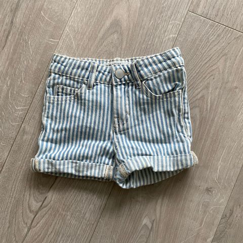 Stripet shorts str 92, justerbar midje
