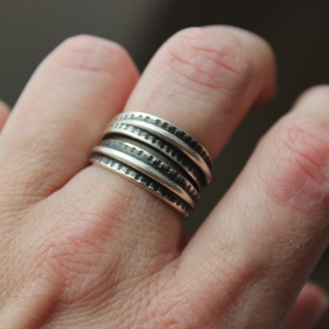 Saga viking ring i sølv av David Andersen - Vintage fra 90-tallet