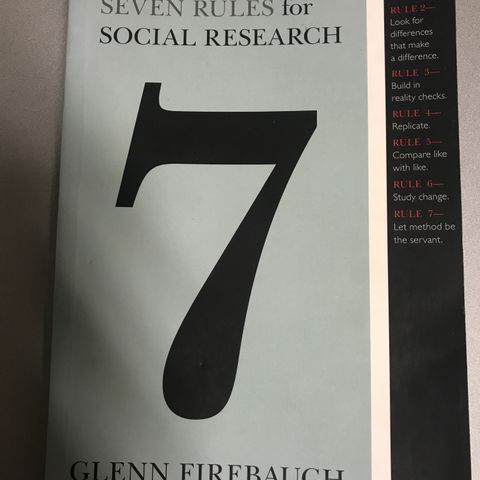 Seven Rules for Social Research av Firebaugh Glenn