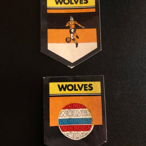 Wolverhampton 2 stk 1969 1970 BAB Northern Trancessories fotballkort stickers