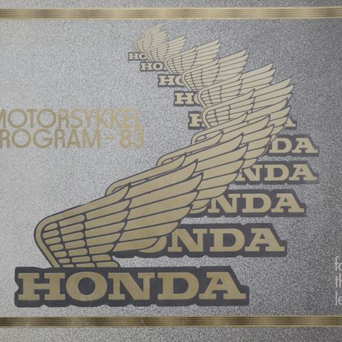 Honda programoversikt MC 1983 engelsk katalog