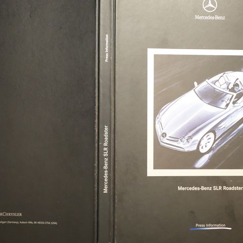 Mercedez -Benz SLR Roadster  PRESS KIT 14 sept 1999