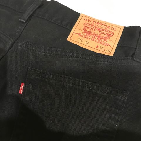Svart Levis 510 bukse / jeans / dongeribukse - W32 L30