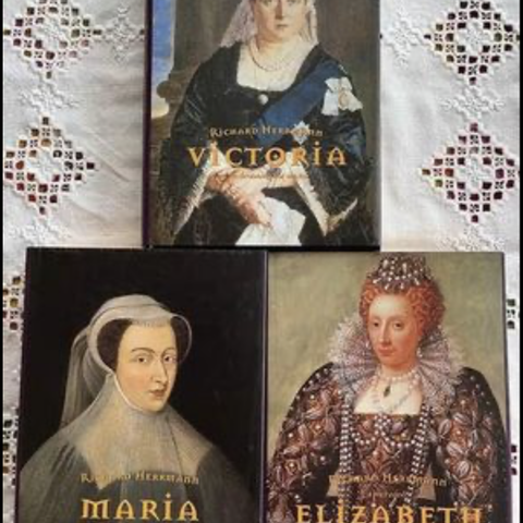 Tre britiske dronninger! 🌺 Tre biografier! 🌺 Flott gave!