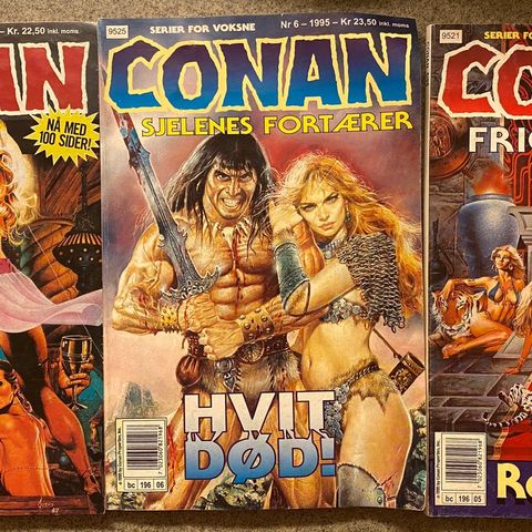 3 CONAN BLADER FRA 1995 - kr 60 for alle