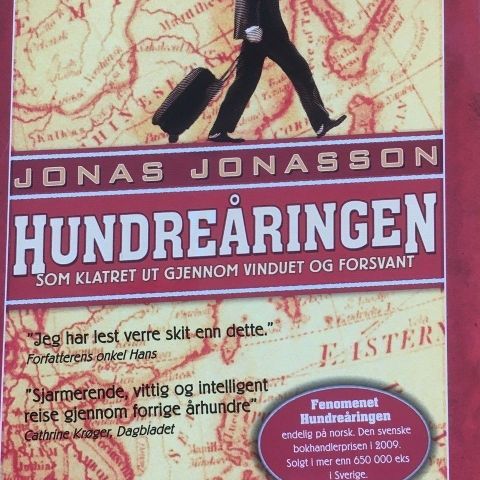 Jonas Jonasson: "Hundreåringen som klatret ut gjenenom vinduet og forsvant"