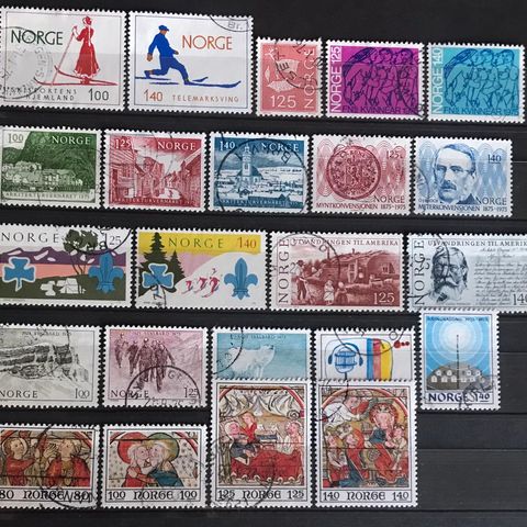 Norge frimerker stemplet, nk 743-765, 1974 komplett i god kvalitet