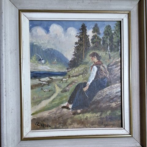 Henrik Sørensen-inspirert av L. Eriksen. Olje på plate.