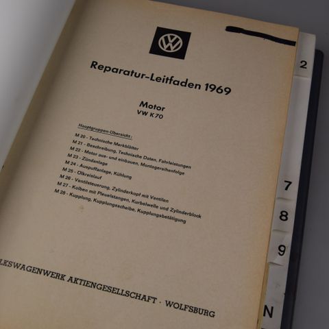 Original VW K70 verksted manual