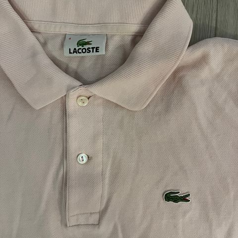 Rosa Ekte Lacoste T skjorte str M