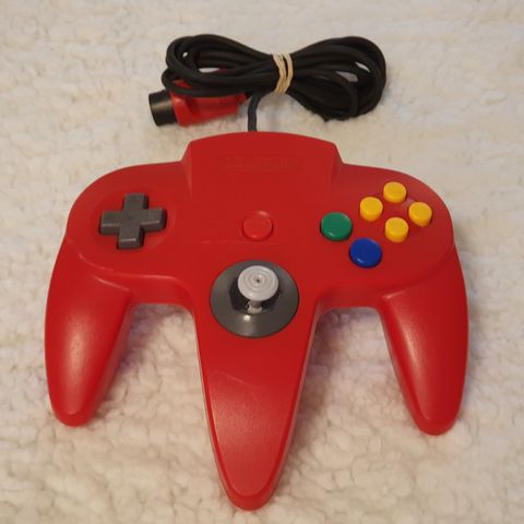 Original håndkontroll til Nintendo 64 - Rød
