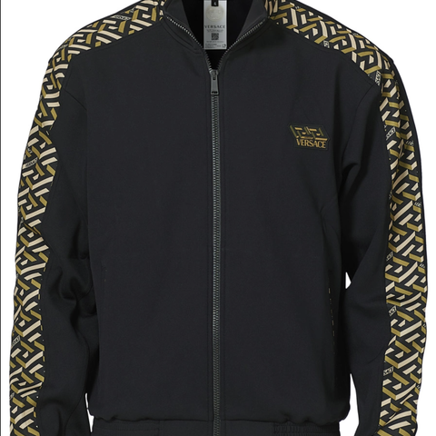 Versace Monogram Zip Sweater Black