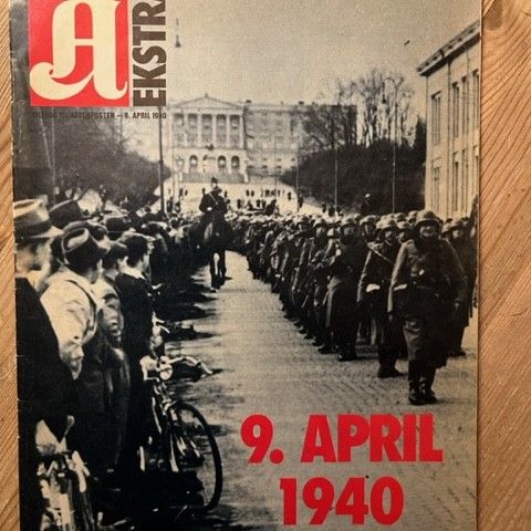 Krigsutbruddet 09. April 1940.  Extra Aftenposten