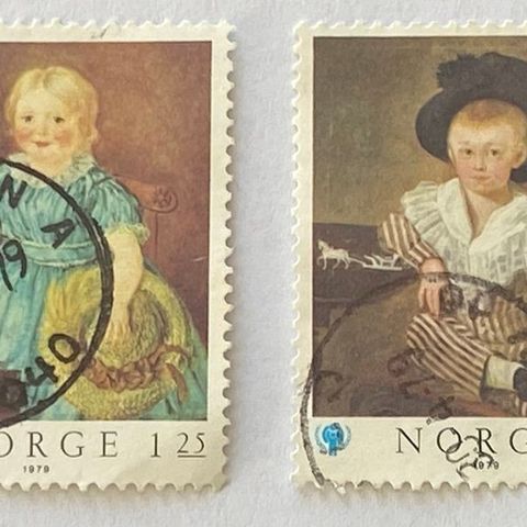 Norge 1979 Det internasjonale barneåret 1979, NK 841 og NK 842. Stemplet