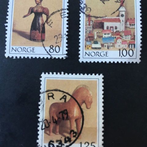 Norge  1988  Lekektøy i tre  NK 835-837  Stemplet