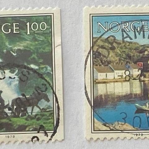 Norge  1979  Norsk Natur III  NK 843 - 844  Stemplet