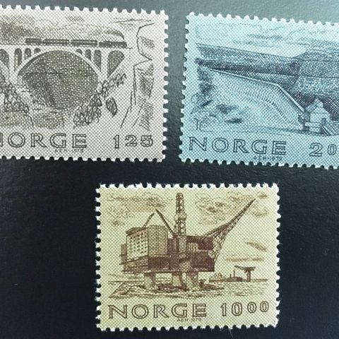 Norge, 1979 Norsk ingeniørkunst, NK 847, NK 848 og NK 849. Postfrisk.