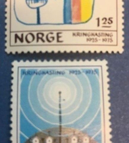 Norge 1975 Norsk Rikskringkastning 50 år NK 760 og NK 761 Postfrisk