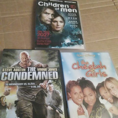 The Cheetah Girls - Children of Men,- The Condemned.  Norske tekster