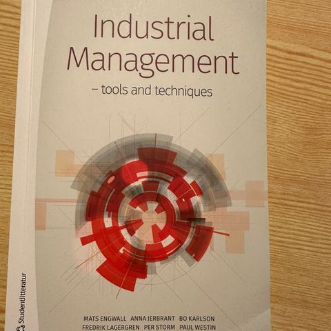 Industrial management - tools and techniques