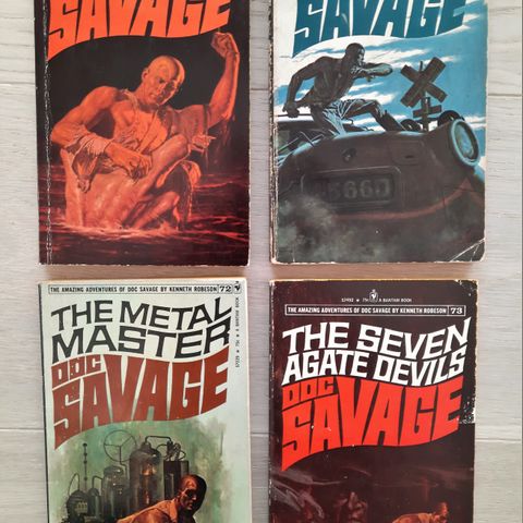 Doc Savage - pulp fiction, 4 sjeldne bøker