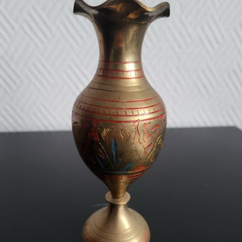 vintage brass vase