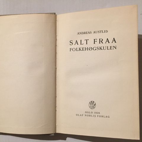 ANDREAS AUSTLID / SALT FRAA FOLKEHØGSKULEN