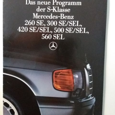 MB - S-Klasse brosjyre/Poster.