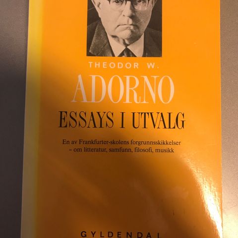 Essays i utvalg av Theodor W. Adorno