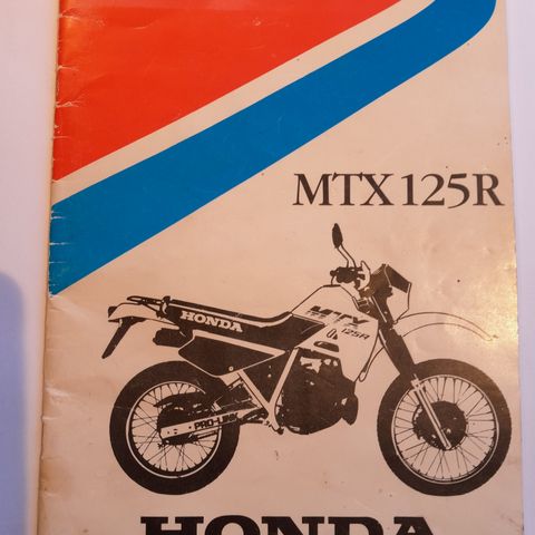 Honda MTX 125R instruksjonsbok