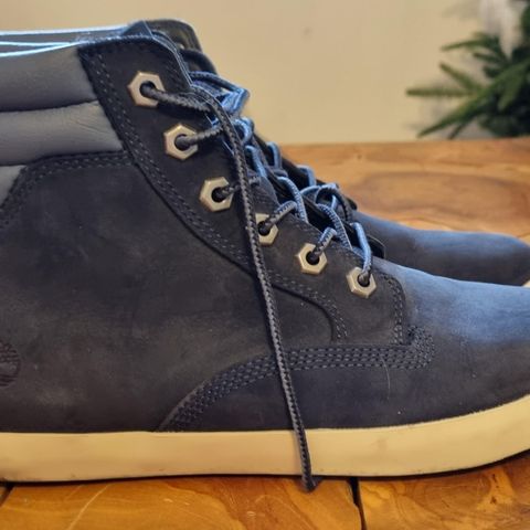 Flotte Timberland Blå skinn støvletter med ortolitesåle str 38