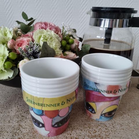 2 stk Kaffe- og Thekrus Steinbrenner&Nyberg