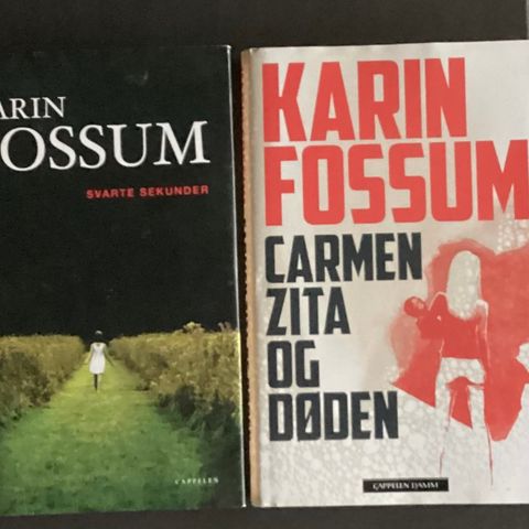 KARIN FOSSUM-BAKOM SYNGER DØDEN, 2020,CARMEN ZITA OG DØDEN,2013.